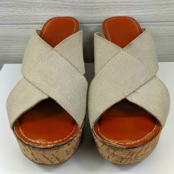 Taupe Solanz Cork Wedge 9.5 - Picture 2 of 11